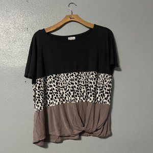 Tri Color Knotted Shirt